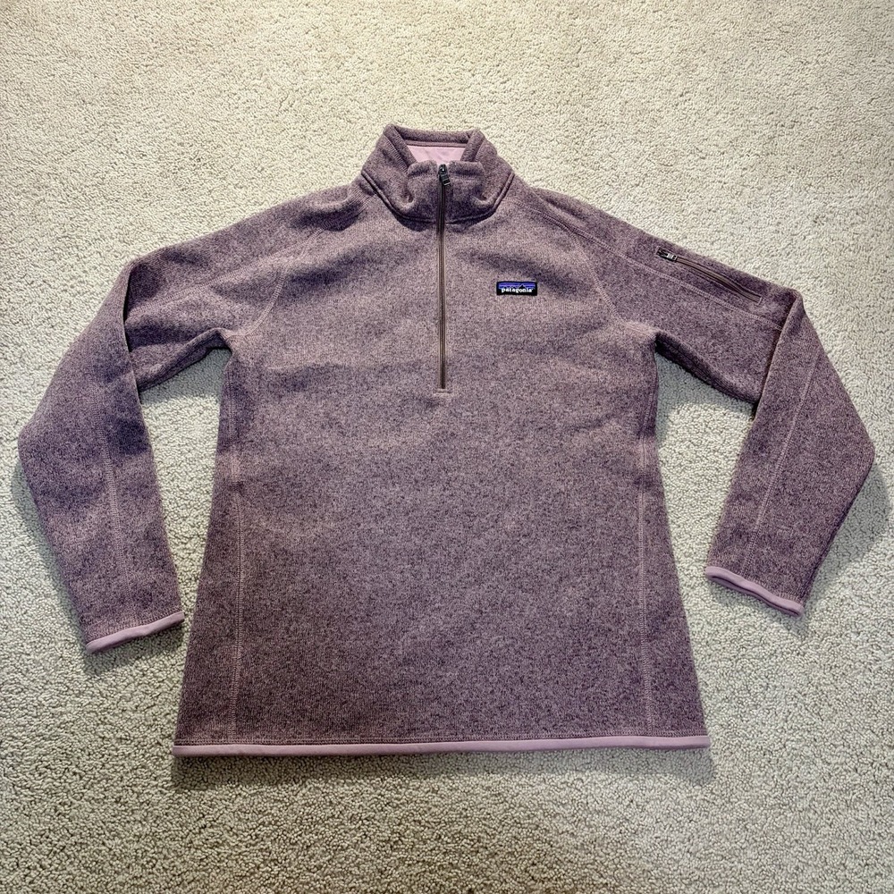 Patagonia Better Sweater 1/4 Zip Fleece Pullover Women's Large Purple STY25618